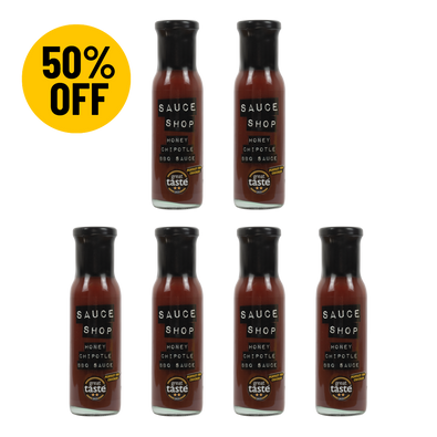 Honey Chipotle BBQ Sauce Glass Bottles