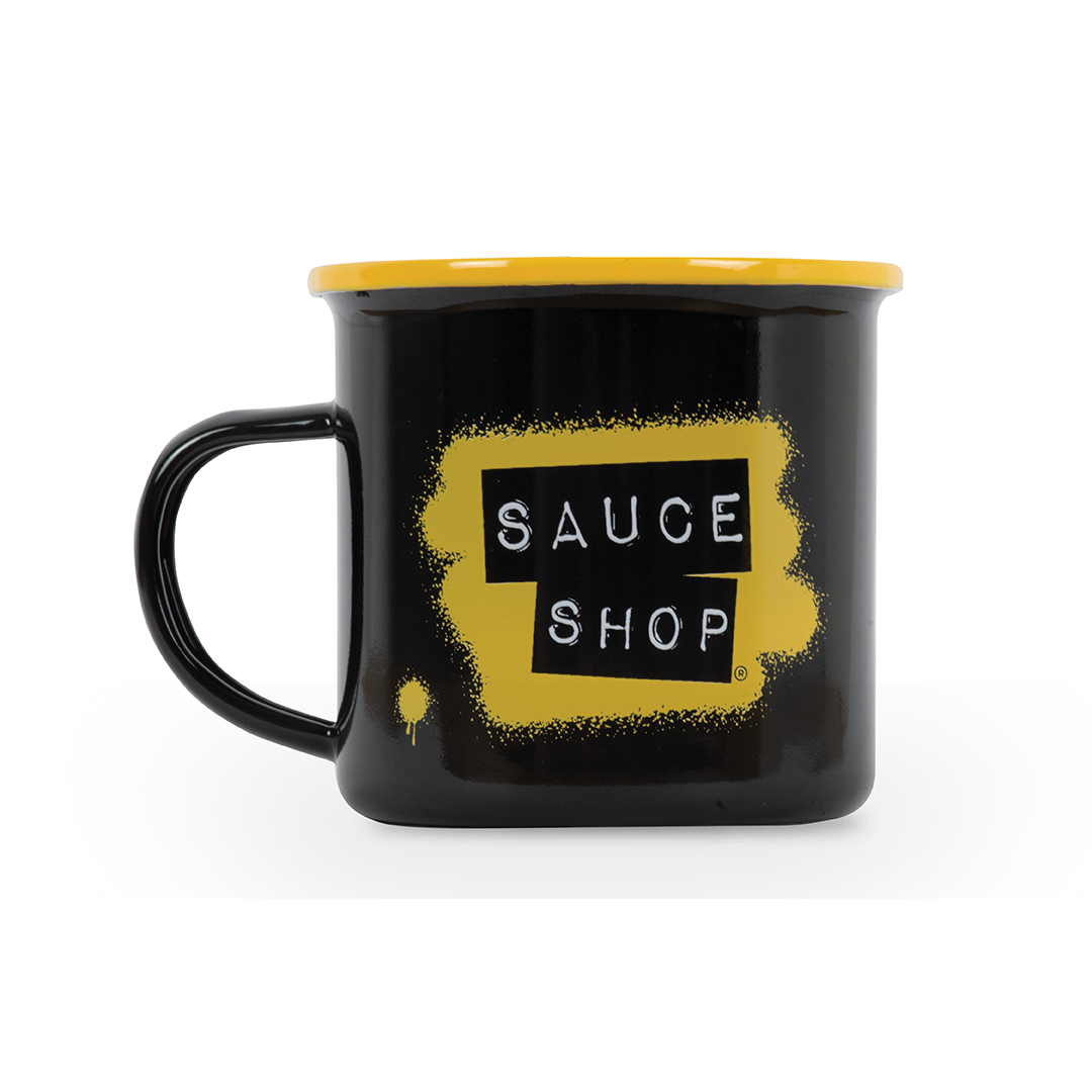 Sauce Shop Branded Enamel Mug